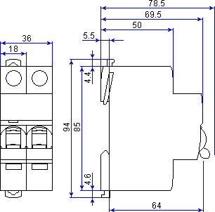 SCHNEIDER Disjoncteur miniature, Acti9 iK60N, 2P, 06 A, courbe C, 6000 A  A9K24206 – Nova Business Company