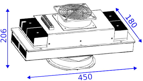 Размеры термоохладителя TAA-300-24