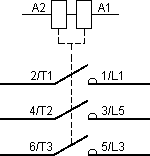 Contactor LC1E200M5 scheme