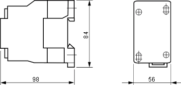 Dimensions of contactor KMH-23210