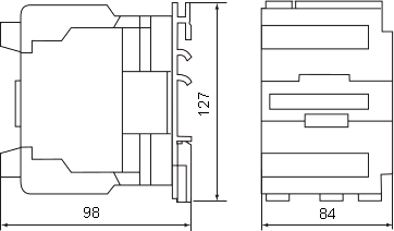 Dimensions of contactor KMH-49512