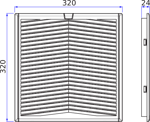 решётка EXF433 размеры