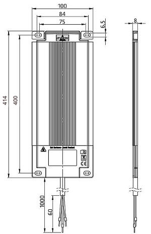 Dimensions flat heater CP 06101.0-00