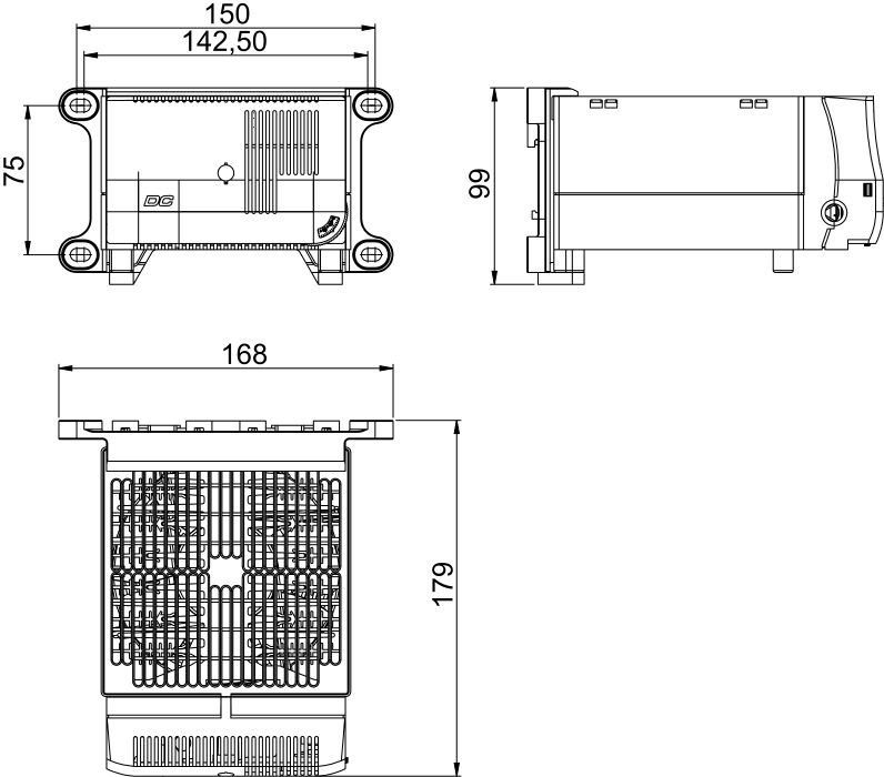 Fan heater dimensions DСR 13092.1-12