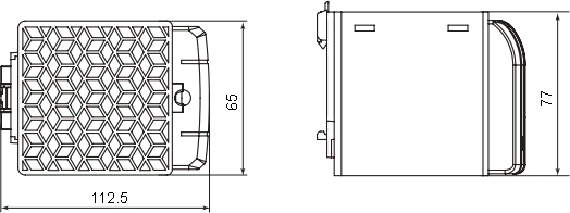 SQ0832-0030 fan heater dimensions