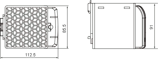 SQ0832-0031 fan heater dimensions