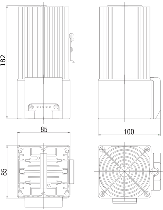 Heater dimensions HGL 04640.0-00