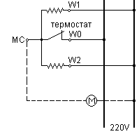 Электрическая схема нагревателя