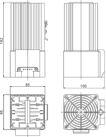 Fan heater SQ0832-0008 dimensions