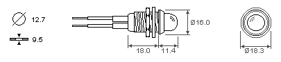 размеры индикаторной лампы L0081