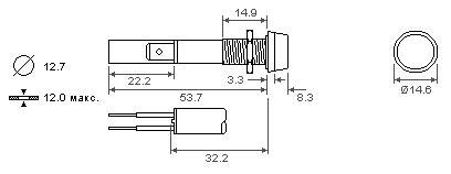 размеры индикаторной лампы 0177