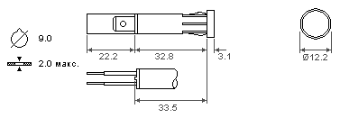 размеры индикаторной лампы 0273 OO
