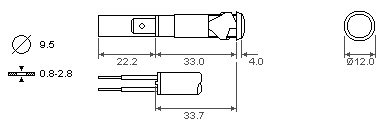 размеры индикаторной лампы 0276 AA