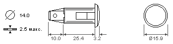 размеры индикаторной лампы 0579 OO