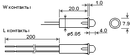 размеры светодиодного индикатора 1036 OA