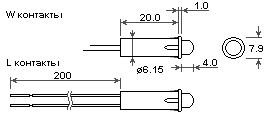 размеры светодиодного индикатора 1037 OA