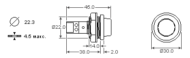 размеры индикаторной лампы 3221