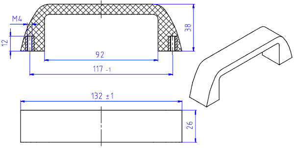 dimensions of knob F-002-132