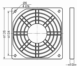 Чертеж вентилятора 120х120