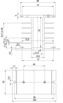 Размеры радиатора EKF RAD-RTP-60