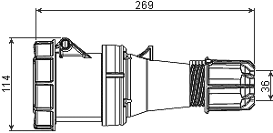 Power connector 235-6 dimensions