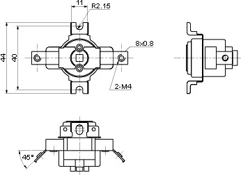 thermostat with manual reset