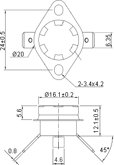 size of thermostat T24M120BBT2