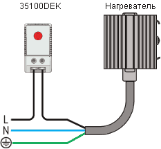 Пример типичного применения терморегулятора KTO1140.0-00