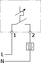 Wiring diagram of FGT 200 thermostat