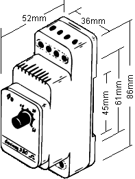 Размеры термостата Devireg 330